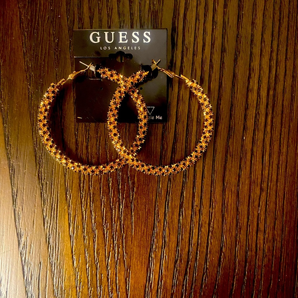 NEW Guess gold hoop earrings